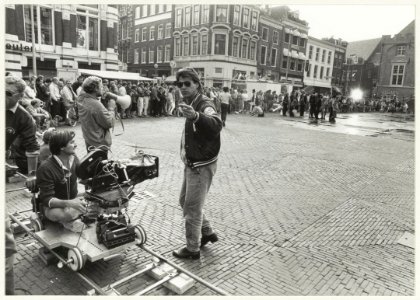 Filmopnamen op de Grote Markt voor een commercial voor Peek & Cloppenburg photo