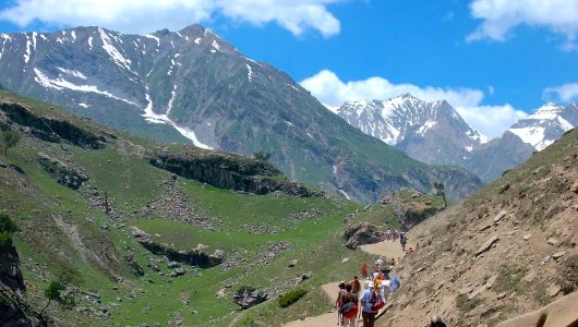 Final accent at Nagakoti for Sheshnaag Lake Trek in Jammu-Lashmir India