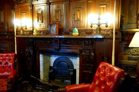 Fireplace - Oak Room, Chatsworth House - Derbyshire, England - DSC03040