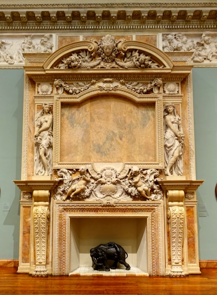Fireplace by Karl Theodore Francis Bitter, marble - John and Mable Ringling Museum of Art - Sarasota, FL - DSC00834