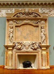 Fireplace by Karl Theodore Francis Bitter, marble - John and Mable Ringling Museum of Art - Sarasota, FL - DSC00834