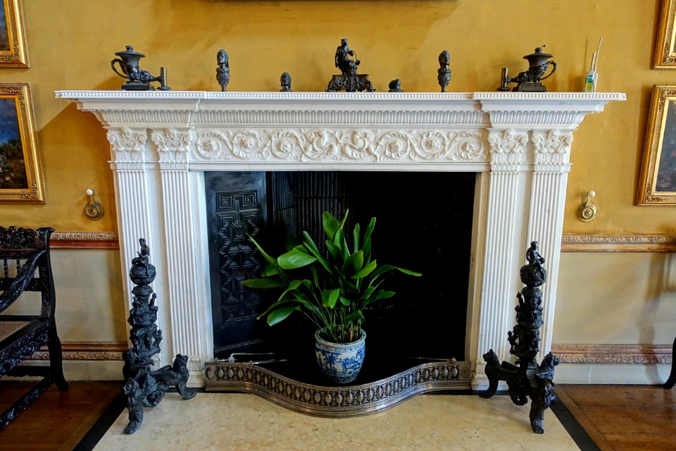 Fireplace - Saloon - Kingston Lacy - Dorset, England - DSC03494