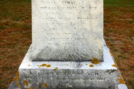 First Settlers of Newton Memorial detail - East Parish Burying Ground - Newton, MA - DSC07262