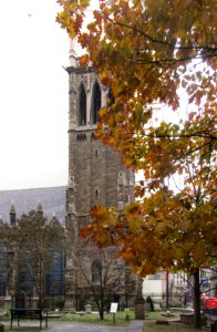 First Presbyterian Church from Trinity Churchyard, Pittsburgh, 2019-11-21