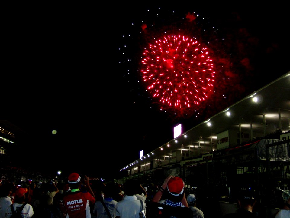 Fireworks after 2012 Pokka 1000km