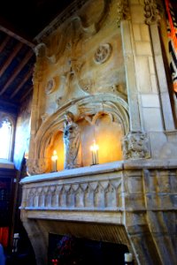Fireplace in Gothic Study - Hearst Castle - DSC06927