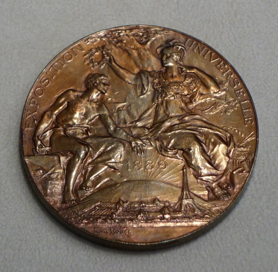 First Prize awarded to the Rookwood Pottery Company, Universal Exposition, 1889, Paris, France, bronze - Cincinnati Art Museum - DSC03100