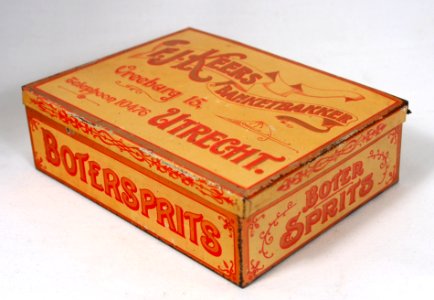 FJ Keers banketbakker, Vreeburg 15 Utrecht, koekblik, foto 6