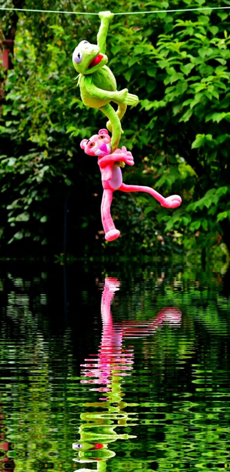 Plush toys kermit the pink panther