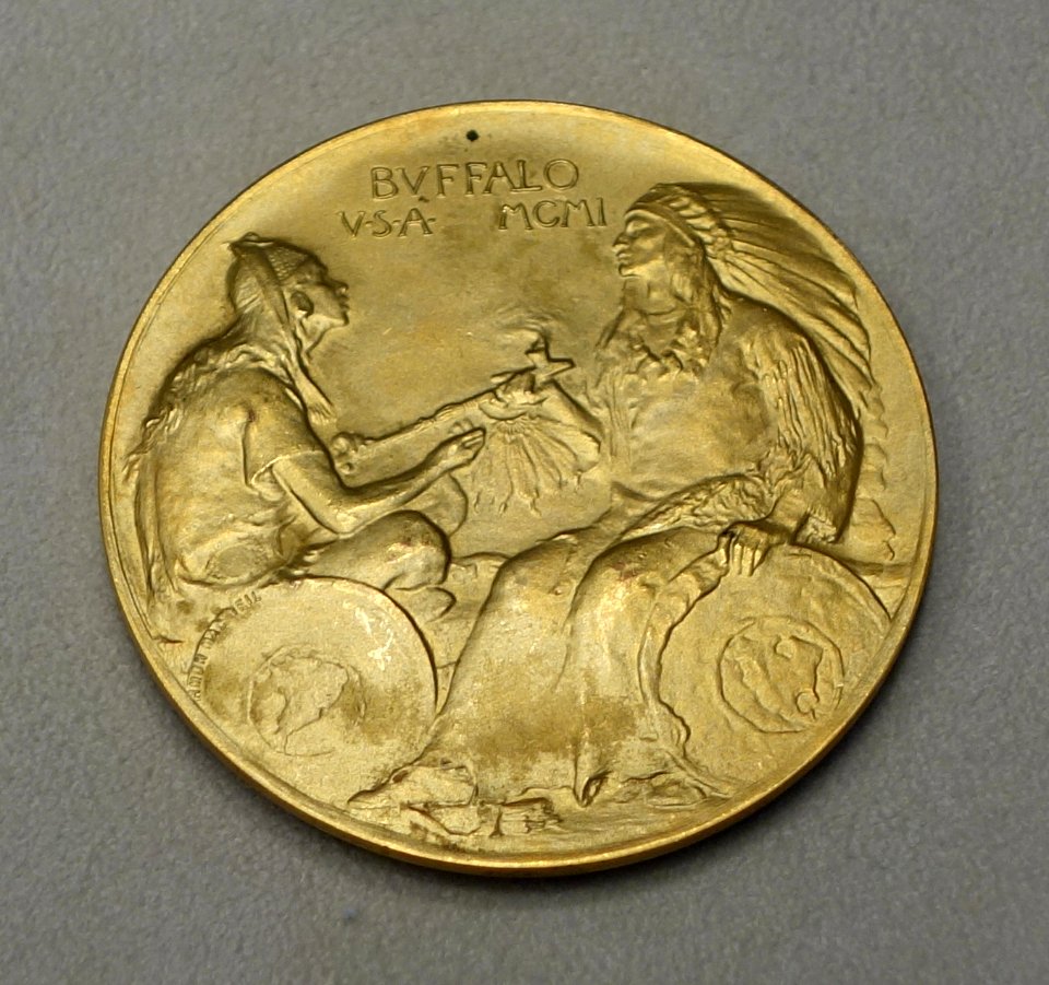 First Prize awarded to the Rookwood Pottery Company, Pan-American Exposition, 1901, Buffalo, New York, bronze - Cincinnati Art Museum - DSC03109
