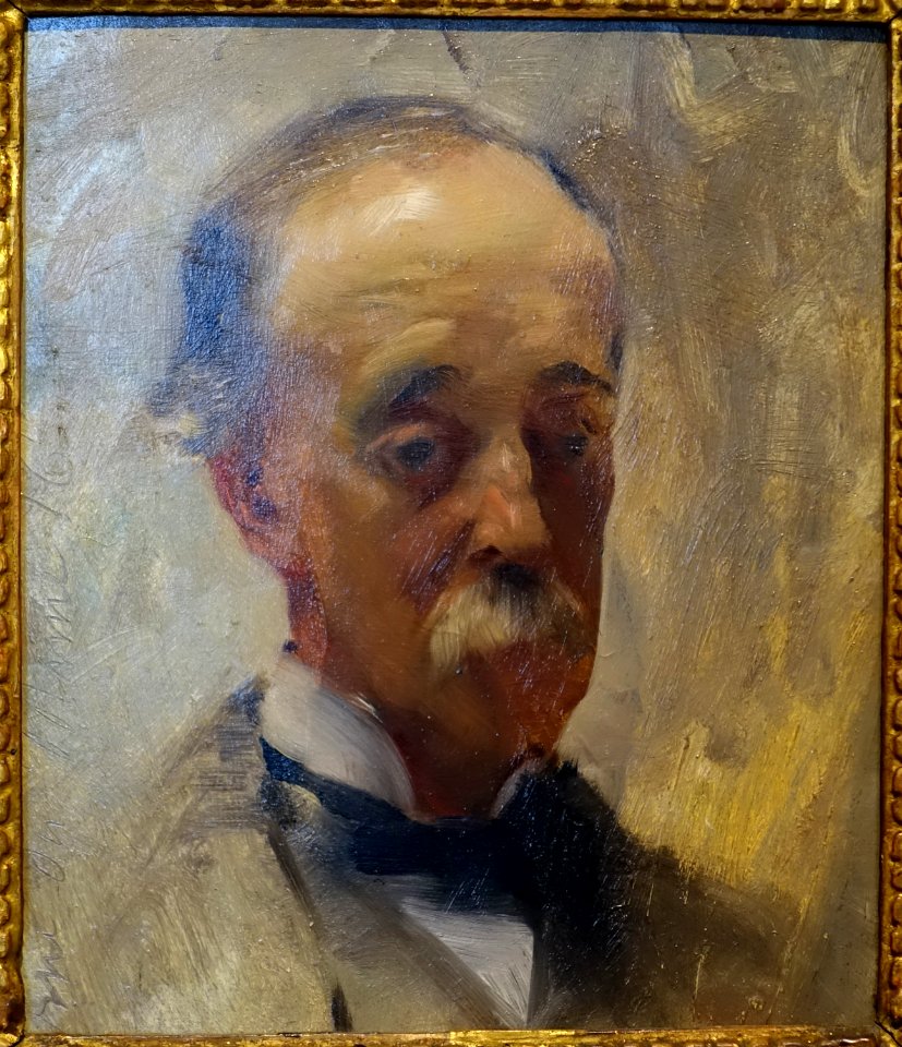 Fitzwilliam Sargent, the artist's father, by John Singer Sargent, c. 1883, oil on board - Cape Ann Museum - Gloucester, MA - DSC01274
