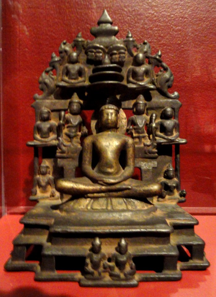 Five Jina shrine, Karnataka, India, 11th century AD, bronze - San Diego Museum of Art - DSC06419