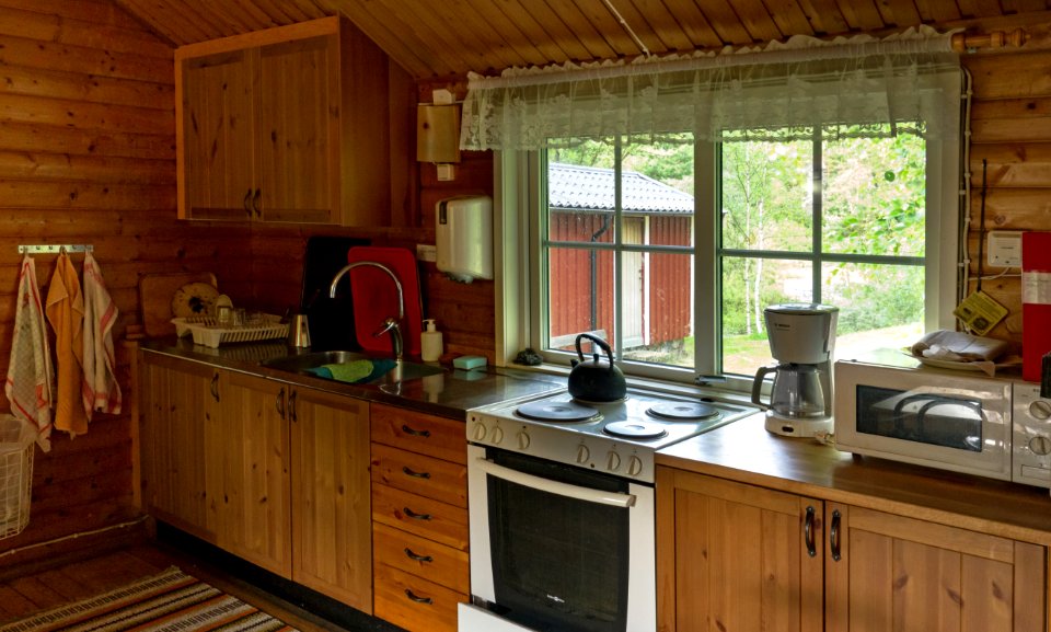 Fjällastugan kitchen window