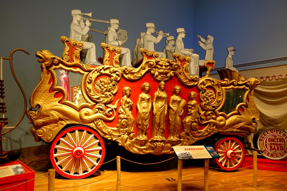Five Graces bandwagon, Fielding Bros., New York City, 1878 - Circus Museum - John and Mable Ringling Museum of Art - Sarasota, FL - DSC00177