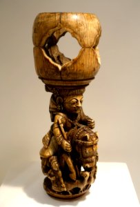 Finial to a bed or throne, The Deccan, India, 1600s AD, ivory - Dallas Museum of Art - DSC04971
