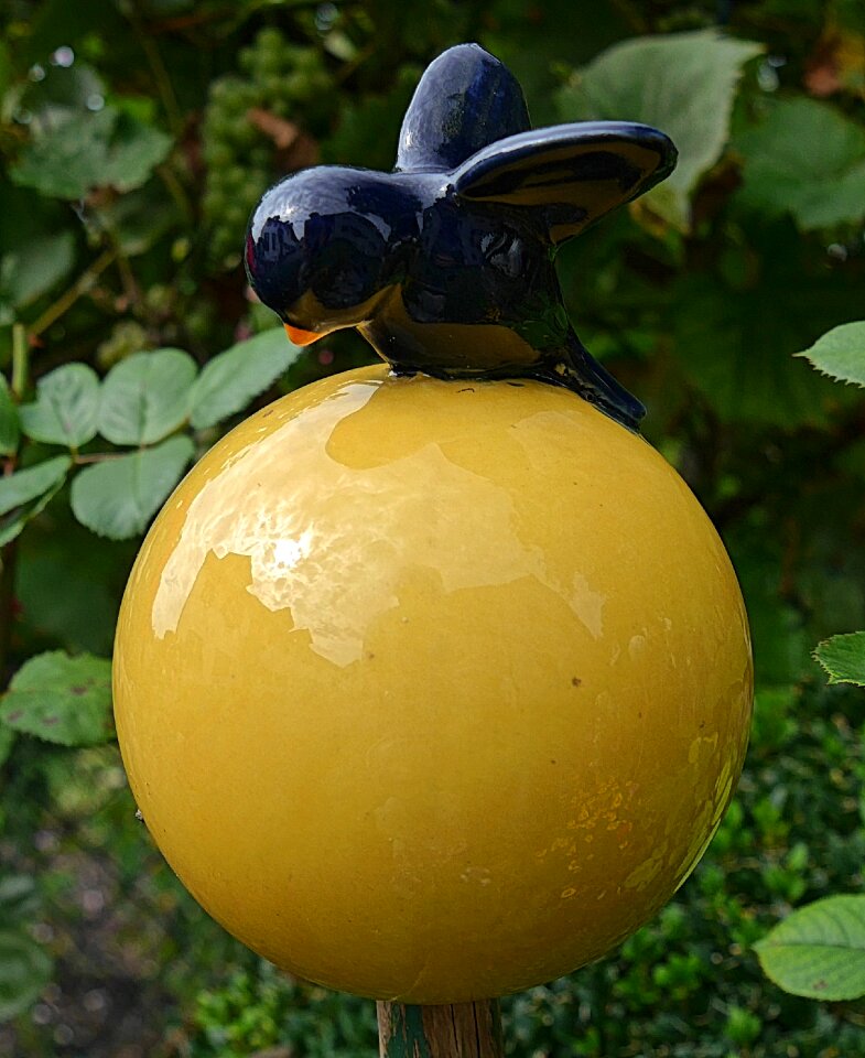 Garden globe solid ball of clay garden