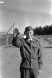 Fins-Russische grens grenspost met soldaten bij Imatra, Bestanddeelnr 920-4614