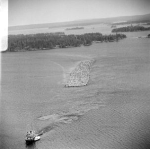 Finland, houttransport op het water, Bestanddeelnr 918-9597