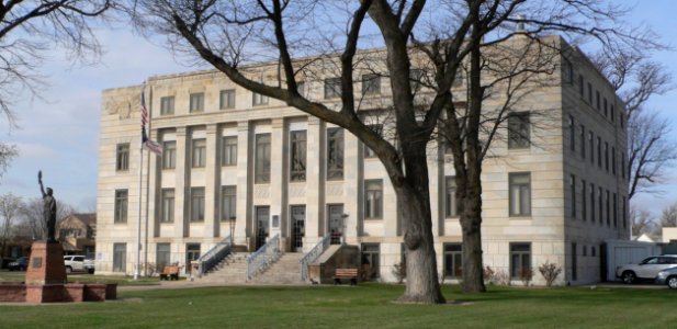Finney County, Kansas courthouse from NE 1