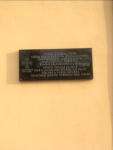 Finnish volunteers memorial plate in Rakvere