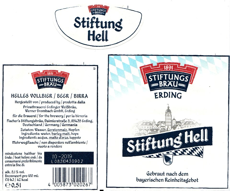 Fischer's Stiftungsbräu - Stiftung Hell