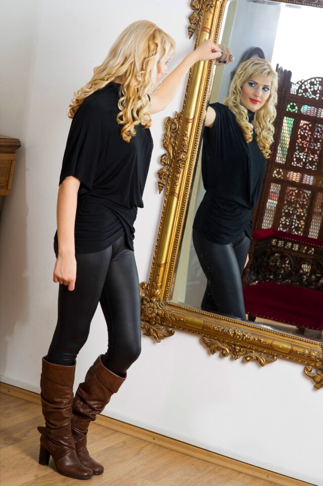Reflection person looking