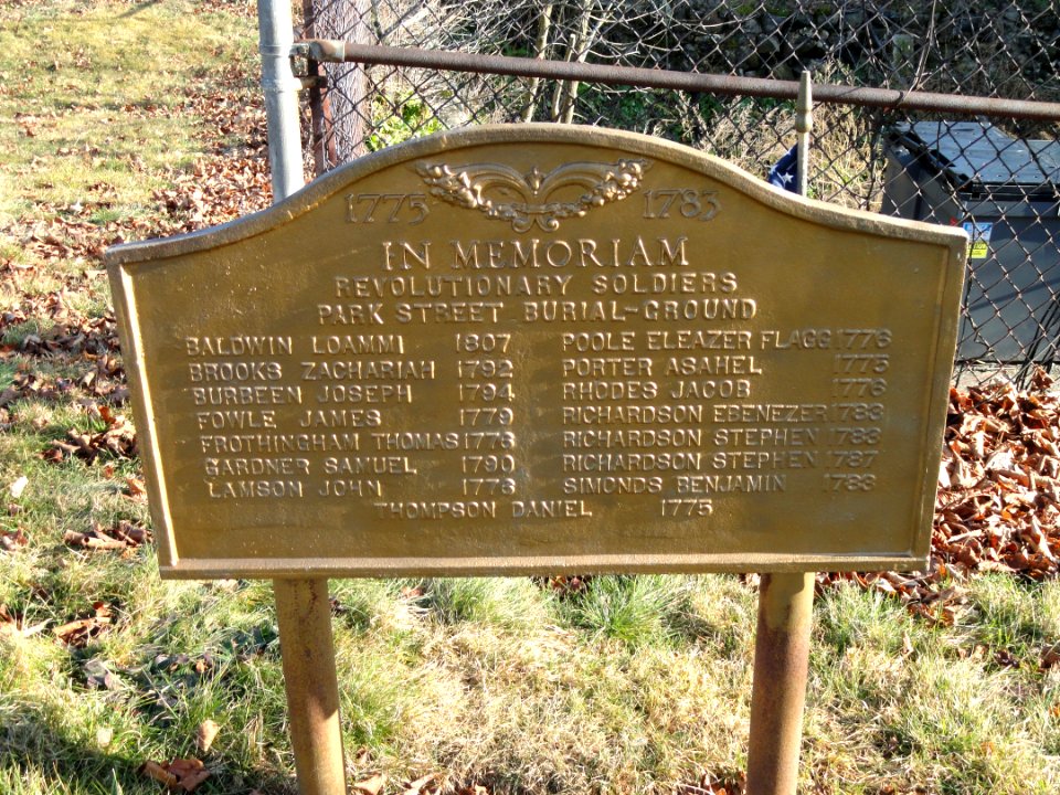 First Burial Ground marker - Woburn, MA - DSC02811