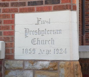 First Presbyterian, Fort Scott, cornerstone 1