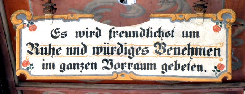 Fischbachau, Birkenstein, Schild Benehmen, 1