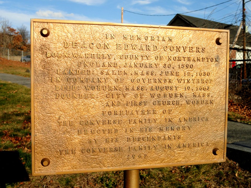 First Burial Ground marker - Woburn, MA - DSC02810