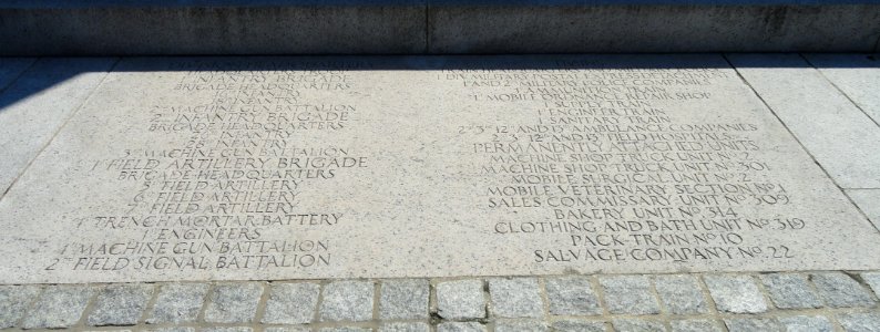 First Division Monument inscription - Washington, DC - DSC08281
