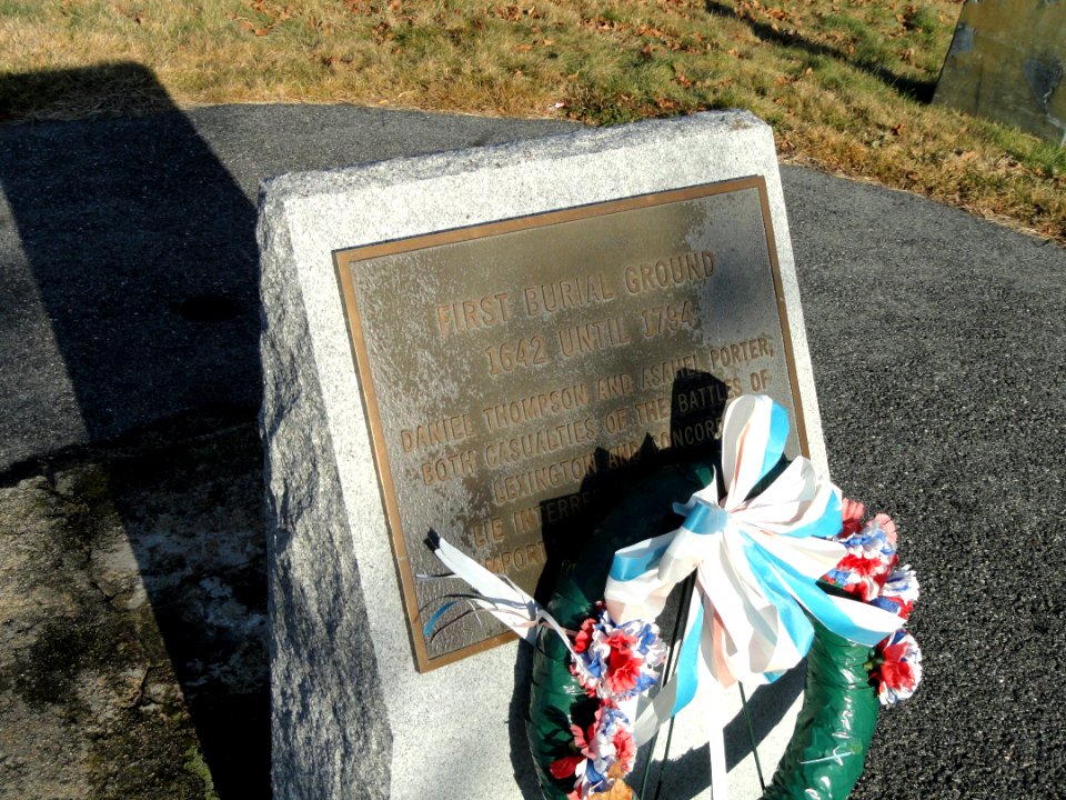 First Burial Ground marker - Woburn, MA - DSC02835