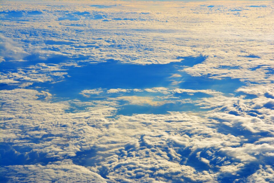 Blue blue sky clouds nature