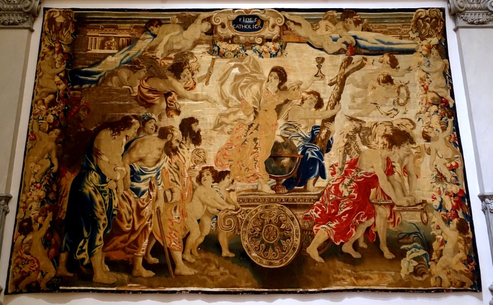Fides Catholica, designed by Peter Paul Rubens, woven by Jan Frans van den Hecke, late 1600s, wool, silk - John and Mable Ringling Museum of Art - Sarasota, FL - DSC00497