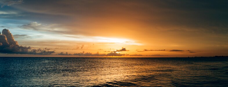 Sunset landscape sea photo