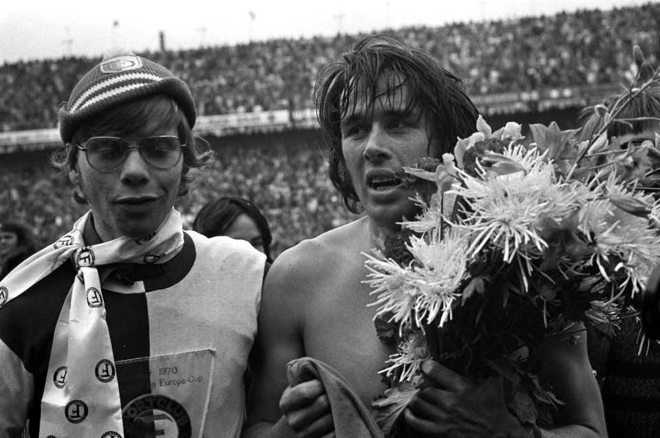 Feyenoord tegen FC Twente 3-2, (Feyenoord kampioen), Kessel (r) na afloop in de , Bestanddeelnr 927-1710