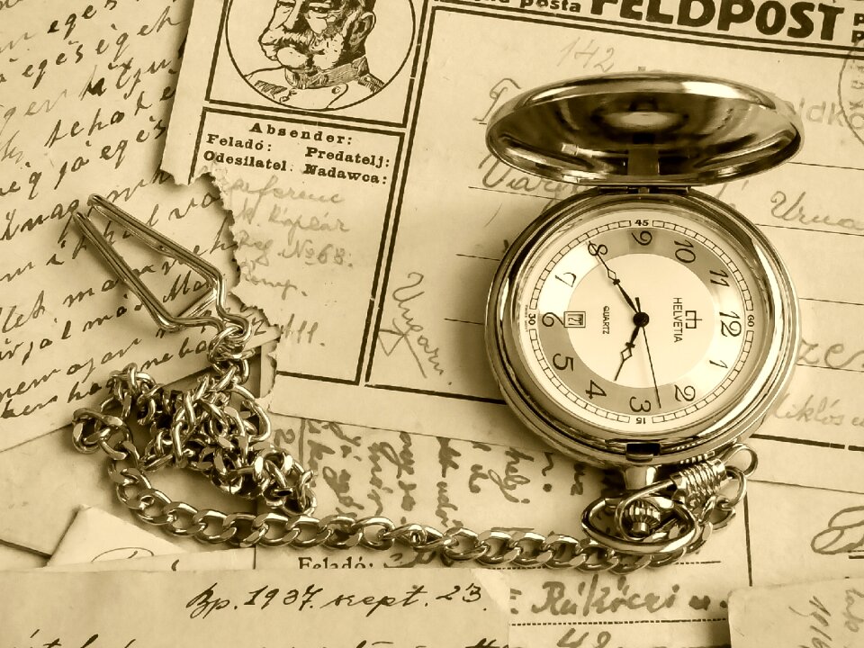 Time indicator picture postcard
