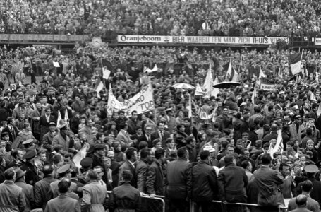 Feyenoord-ADO 1-1 (Feyenoord kampioen Eredivisie) Supporters op het veld, Bestanddeelnr 913-9153