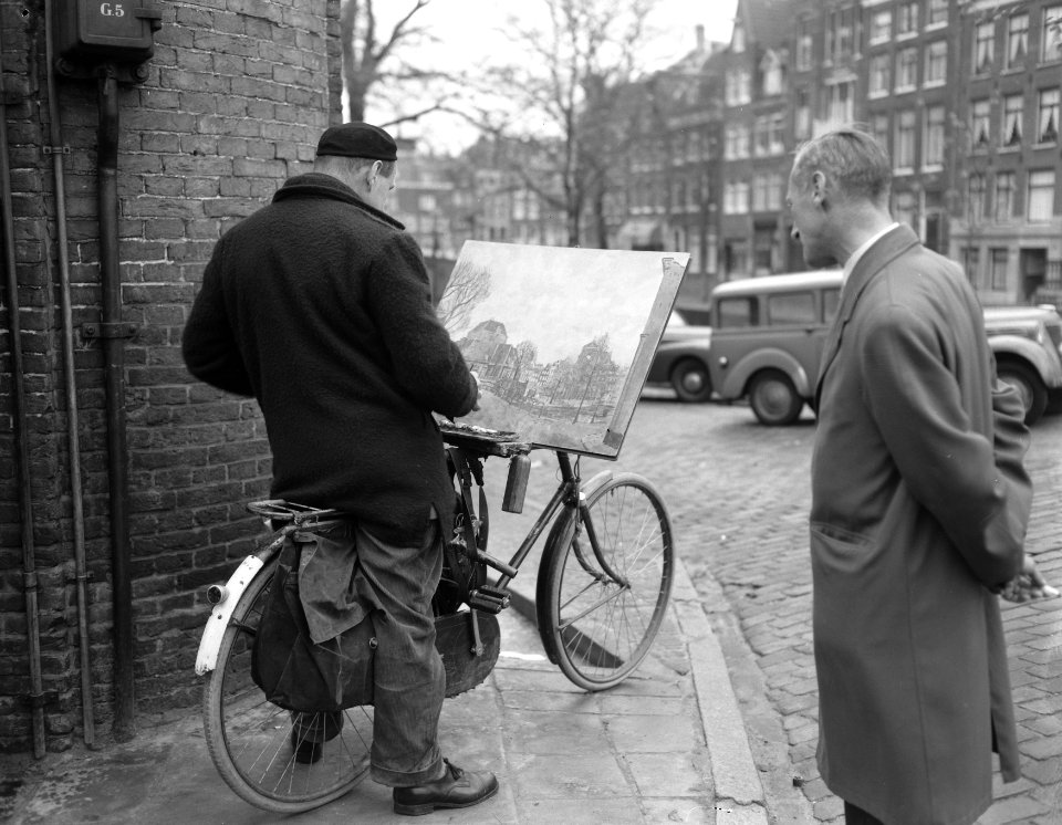 Fiets als schildersezel, Bestanddeelnr 909-0718