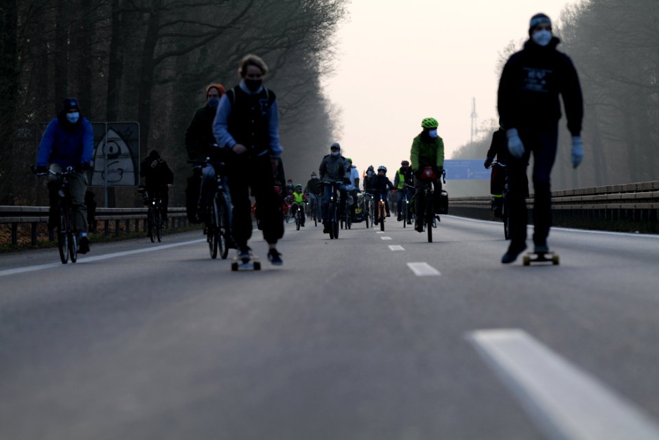 Fife years Paris agreement bicycle demonstration Berlin 2020-12-12 109