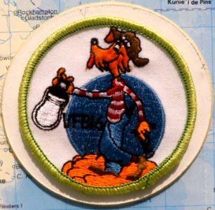 Fighter Bomber Squadron 16 (VFB-16) patch - Oregon Air and Space Museum - Eugene, Oregon - DSC09804