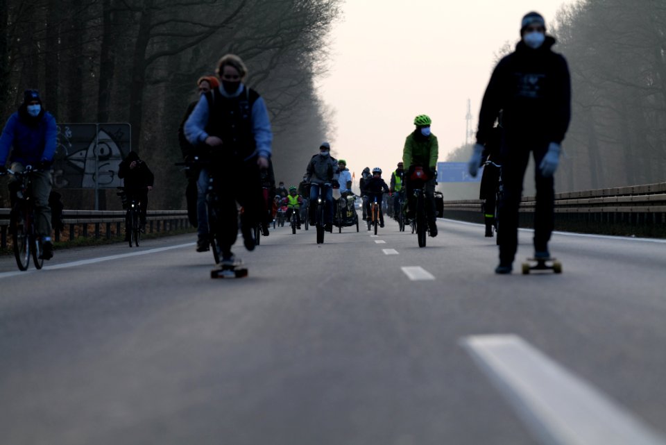 Fife years Paris agreement bicycle demonstration Berlin 2020-12-12 110