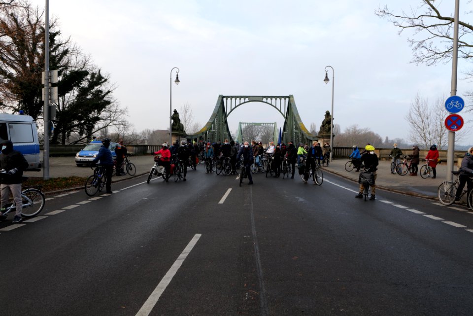 Fife years Paris agreement bicycle demonstration Berlin 2020-12-12 06