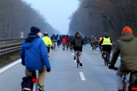 Fife years Paris agreement bicycle demonstration Berlin 2020-12-12 93