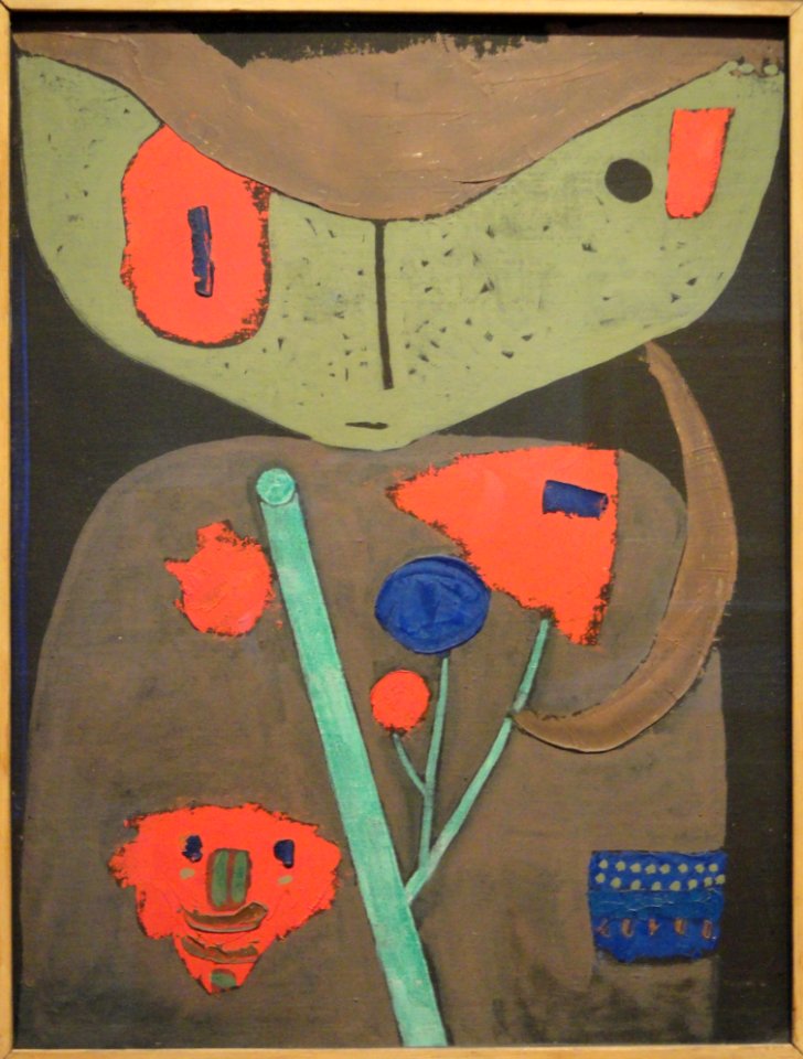 Figure of the Oriental Theater, Paul Klee, 1934, oil on fabric mounted on cardboard - Phillips Collection - DSC04907