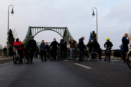 Fife years Paris agreement bicycle demonstration Berlin 2020-12-12 07