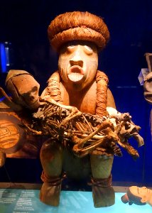 Figure with skeleton, probably northwest North America - Etnografiska museet - Stockholm, Sweden - DSC01114