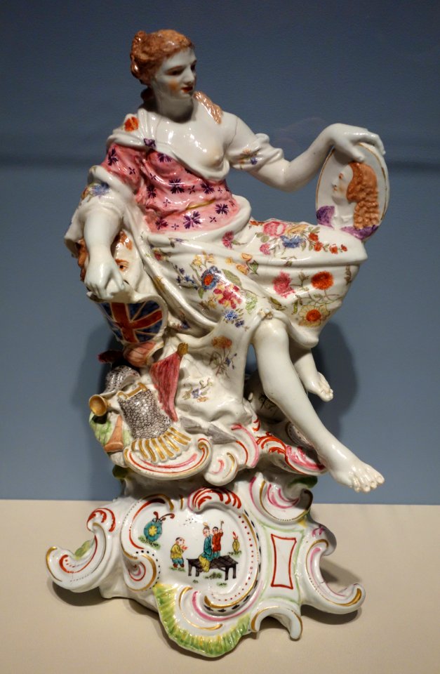 Figure of Britannia, Longton Hall Porcelain Factory, Staffordshire, c. 1759, porcelain - Cincinnati Art Museum - DSC04405