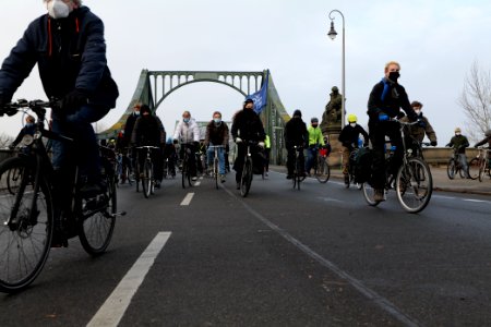 Fife years Paris agreement bicycle demonstration Berlin 2020-12-12 08