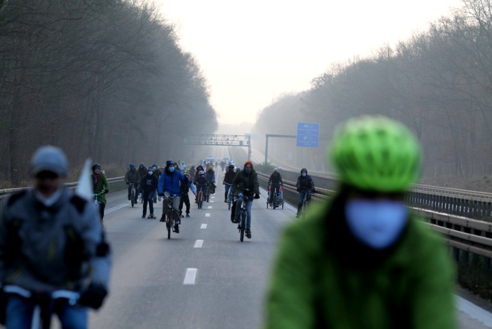Fife years Paris agreement bicycle demonstration Berlin 2020-12-12 120